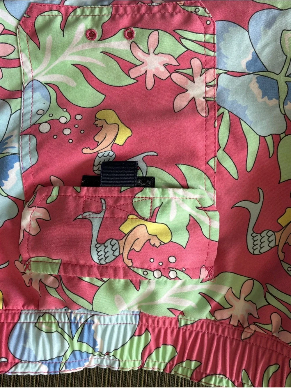 Men's Vineyard Vines Mermaid Hawaiian  Floral Swim Trunks XXL beach vacay resort